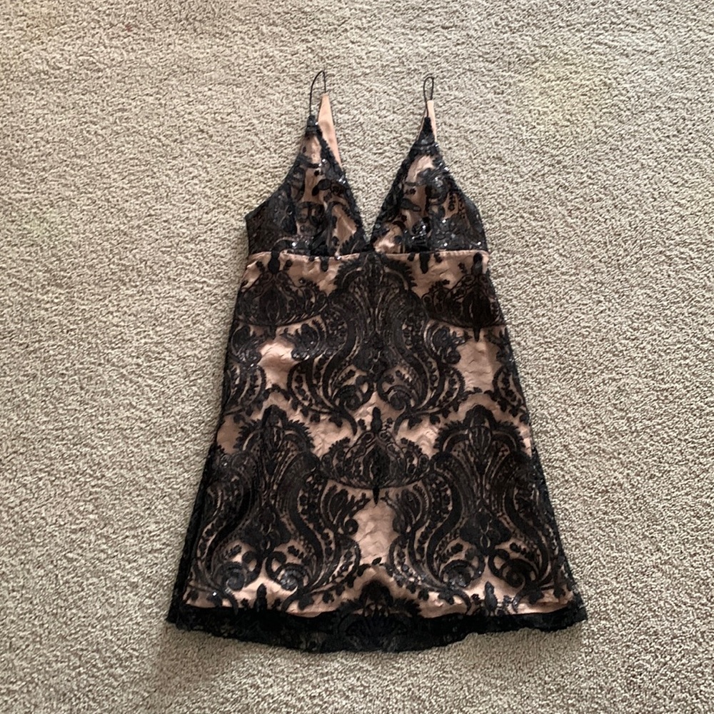 Size two black sequin cocktail dress
